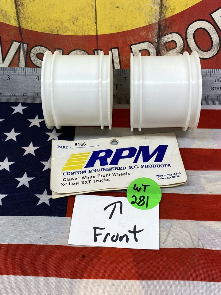 RPM 8166 Claws FRONT WHEELS for: Losi XXT Trucks, White NEW USA SHIPPED - Image 2 of 4