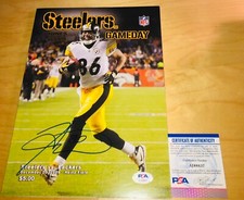 Hines Ward December 2009 Pittsburgh Steelers Signed Gameday Program PSA COA RARE