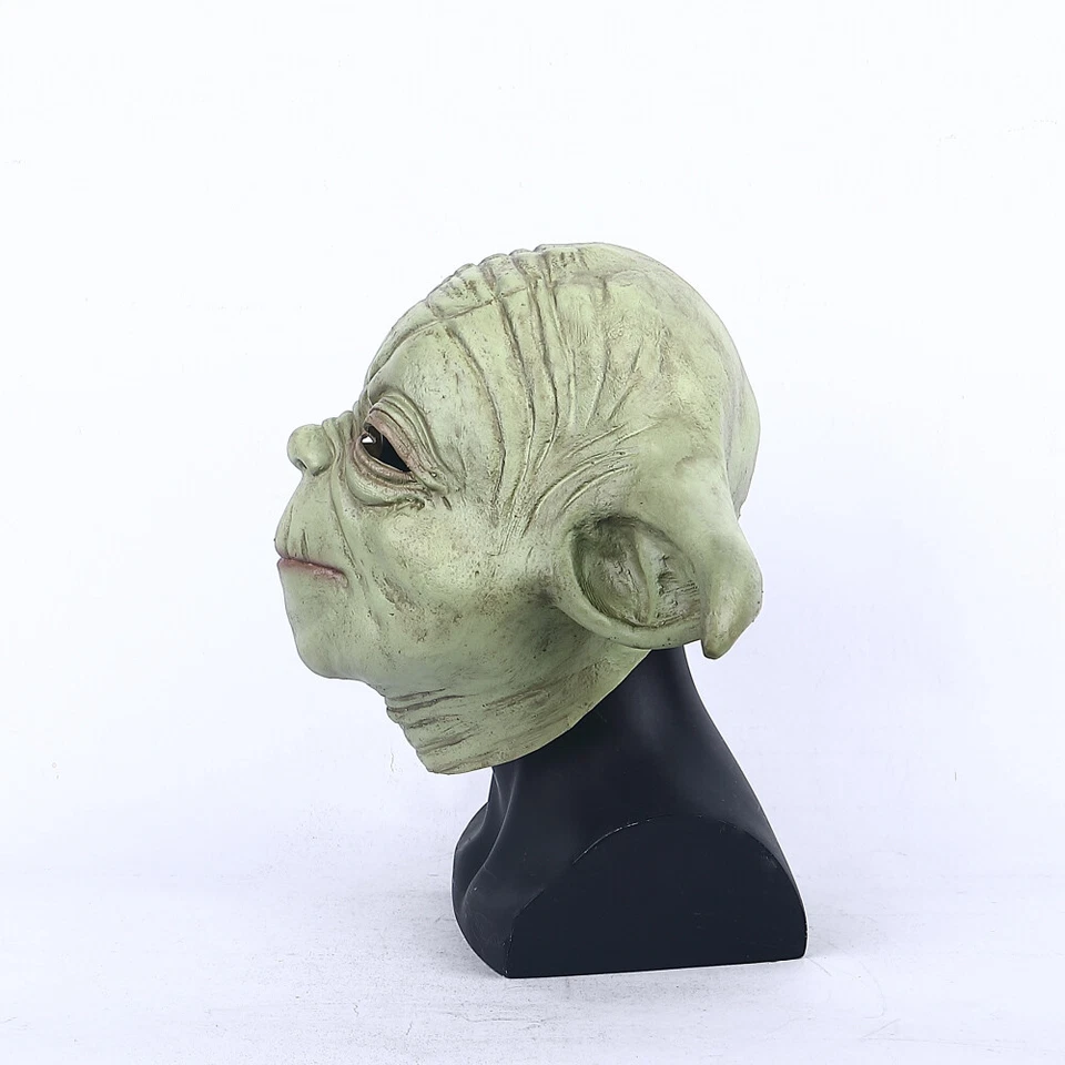 Cosplay El Maestro Mandaloriano Yoda Máscara Star Wars Vestido Elegante Máscara Accesorios Látex Foto 3 de 4