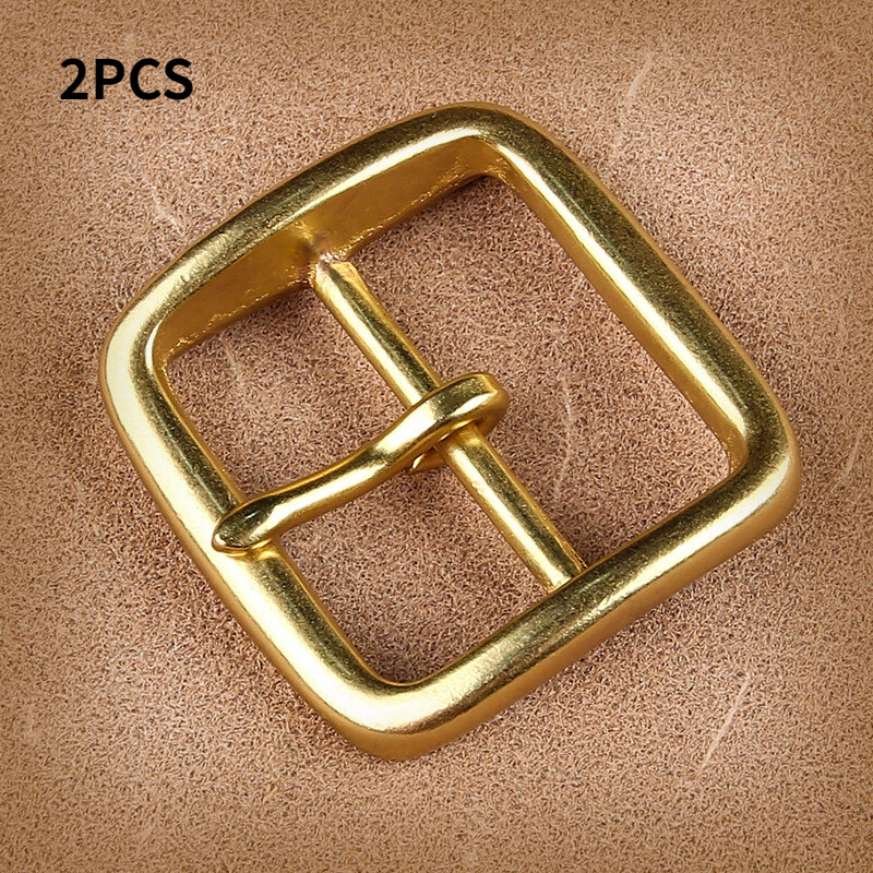 2X Mens Heavy Duty Single Prong Belt Buckle Replacement Brass Pin Buckle 4cm