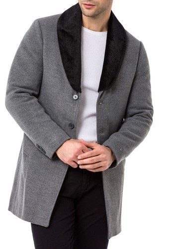 Redbridge Herren Trenchcoat Mantel lange Jacke Business-Jacke Übergangsjacke - 第 6/45 張圖片
