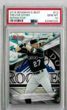 2016 Bowman's Best Trevor Story Refractor PSA 10 RC