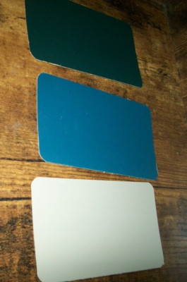 late 1929-1930 Marmon auto Acme Paint Chips set 3 chips of 2.5'' x 4.5''+mix info