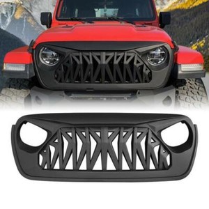 Front Shark Grille Guard Replacement ABS Matte Black For ...