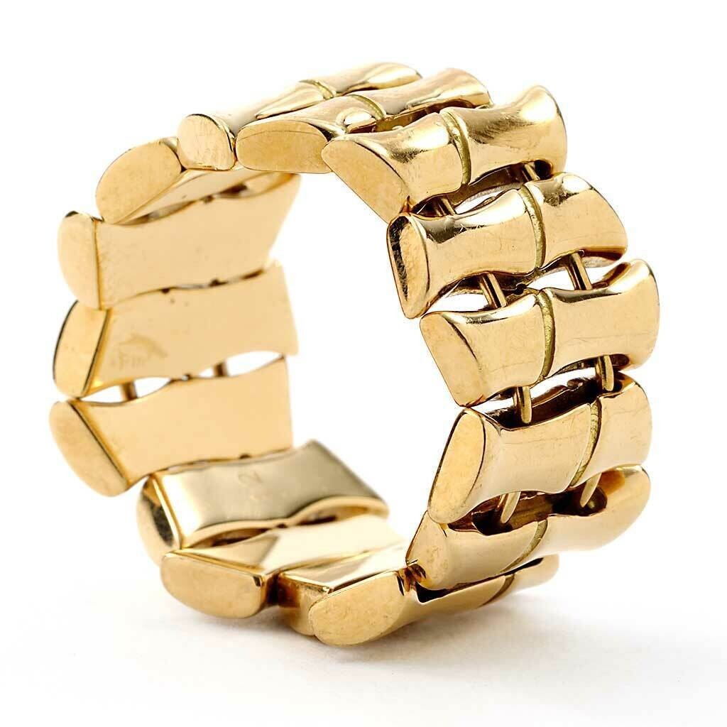 Gucci Bamboo Ring 12mm 18K Yellow Gold, Size 6 (US) | eBay