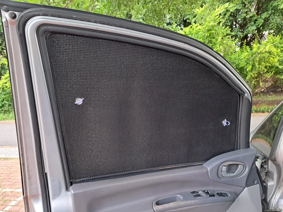 Parasol privacidad negro plateado para Volvo XC90 2016-2025 ventana lateral campamento 6 piezas Foto 3 de 4