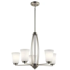 Kichler Tao 5 Light Chandelier, Brushed Nickel - 44051NI