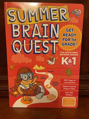 Summer Brain Quest Workbook Getting For 1st Grade Homeschool Ages 5-6 Workman