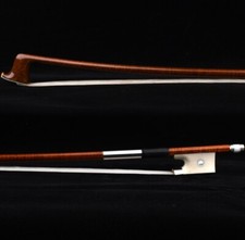 A Master Pernambuco Skin Carbon Fiber Violin Bow 4/4 White Parisan eye Frog Fast