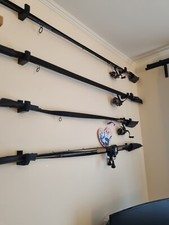 fishing rod holder wall mount horizontal / Fishing holder / Fishing pole rack