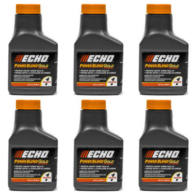 6 Pack Echo Oil 2.6 oz Bottles 2 Cycle Mix for 1 Gallon   Power Blend 6450001G