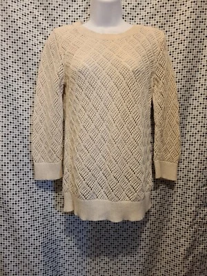 Ann Taylor LOFT 3/4 Sleeve Cotton Pullover Sweater Size Sm - Image 1 of 4