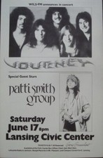 JOURNEY PATTI SMITH 1978 LANSING concert poster GARY GRIMSHAW signed RARE NM