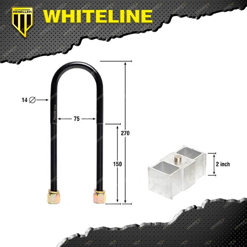 Whiteline Rear 2" Lowering Block - Kit Premium Quality For Ford Falcon EF EL XH - image 2 of 4