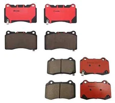 Brembo Front & Rear Premium NAO Ceramic Brake Pad Set Kit For Tesla S 2012-2018