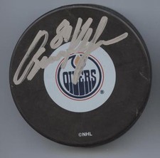 OSCAR KLEFBOM SIGNED EDMONTON OILERS HOCKEY PUCK w/ COA