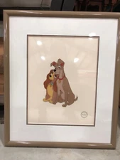 Disney Limited Edition Serigraph Cel Lady and the Tramp framed w COA