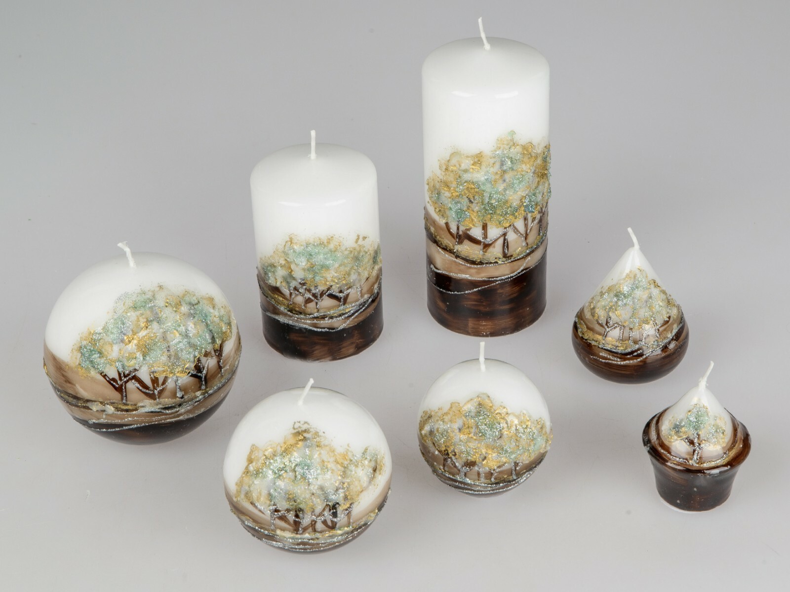 RAK Kugelkerze Rot Glitzer - 100mm Duftfreie Deko Kerze 54h Brenndauer