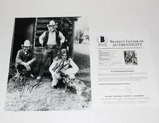 ZZ TOP BAND SIGNED 11x14 PHOTO 1 BECKETT COA X3 BILLY GIBBONS FRANK BEARD DUSTY