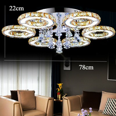 LED Kristall Deckenlampe Kristall Deckenleuchte Modern Beleuchtung 88W