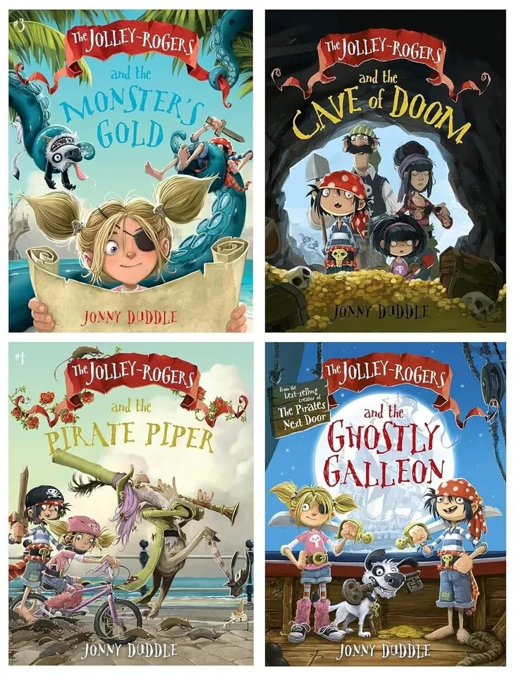 Jolley-Rogers Series 4 Books Collection Set by Jonny Duddle Ghostly Galleon