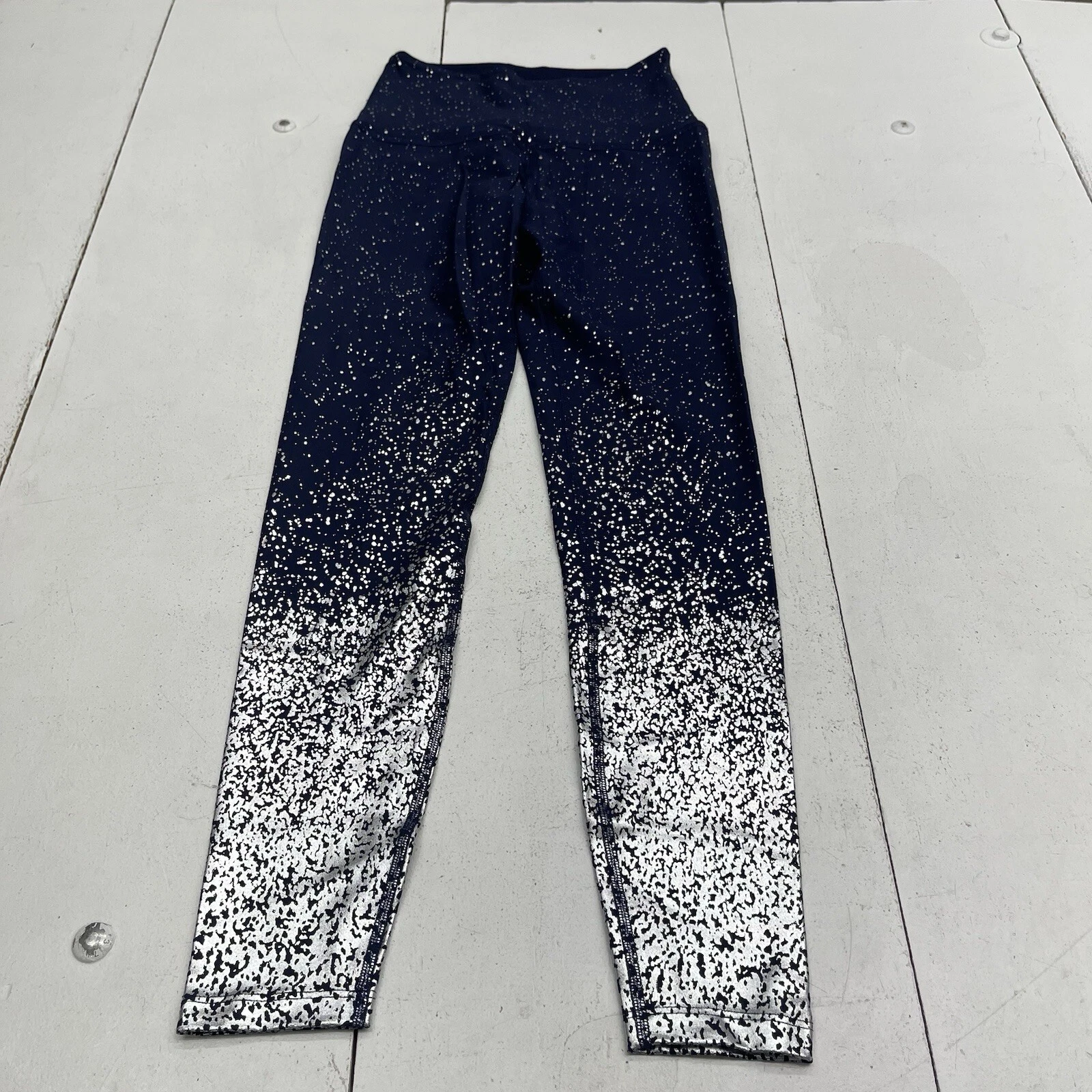 beyond-yoga navy silver speckled athletic leggings