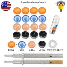 US Dental Implant Overdenture Retention Caps Insertion Extraction Locat0r Tool