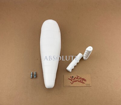 Selle Banane Vintage Lowrider 20" Blanc Brillant Avec Poignées - Taiwan