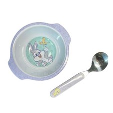Warner Bros 2 Pc Childs Baby Feeding Set Bowl Spoon Bugs Tweety Bird Zak Designs