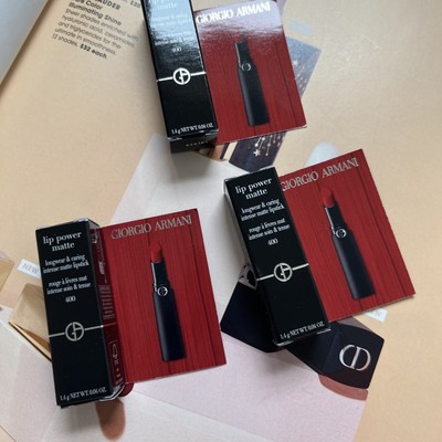 3 x NIB Giorgio Armani Lip Power Lipstick Mini #400 1.4g / 0.04oz each