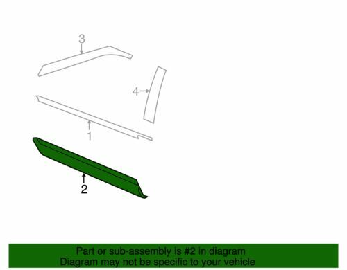 OEM NEW 16-17 Ford Explorer Police Interceptor Right Lower Molding FB5Z7820878AB - Foto 2 di 2