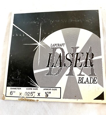 Diamond Laser Blade Lap Craft 6 Inch Diameter Great For Rock Cutting