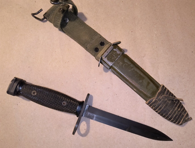 Vintage Knife Bayonet Conetta M7 & M8 BM Co. Scabbard Sheath