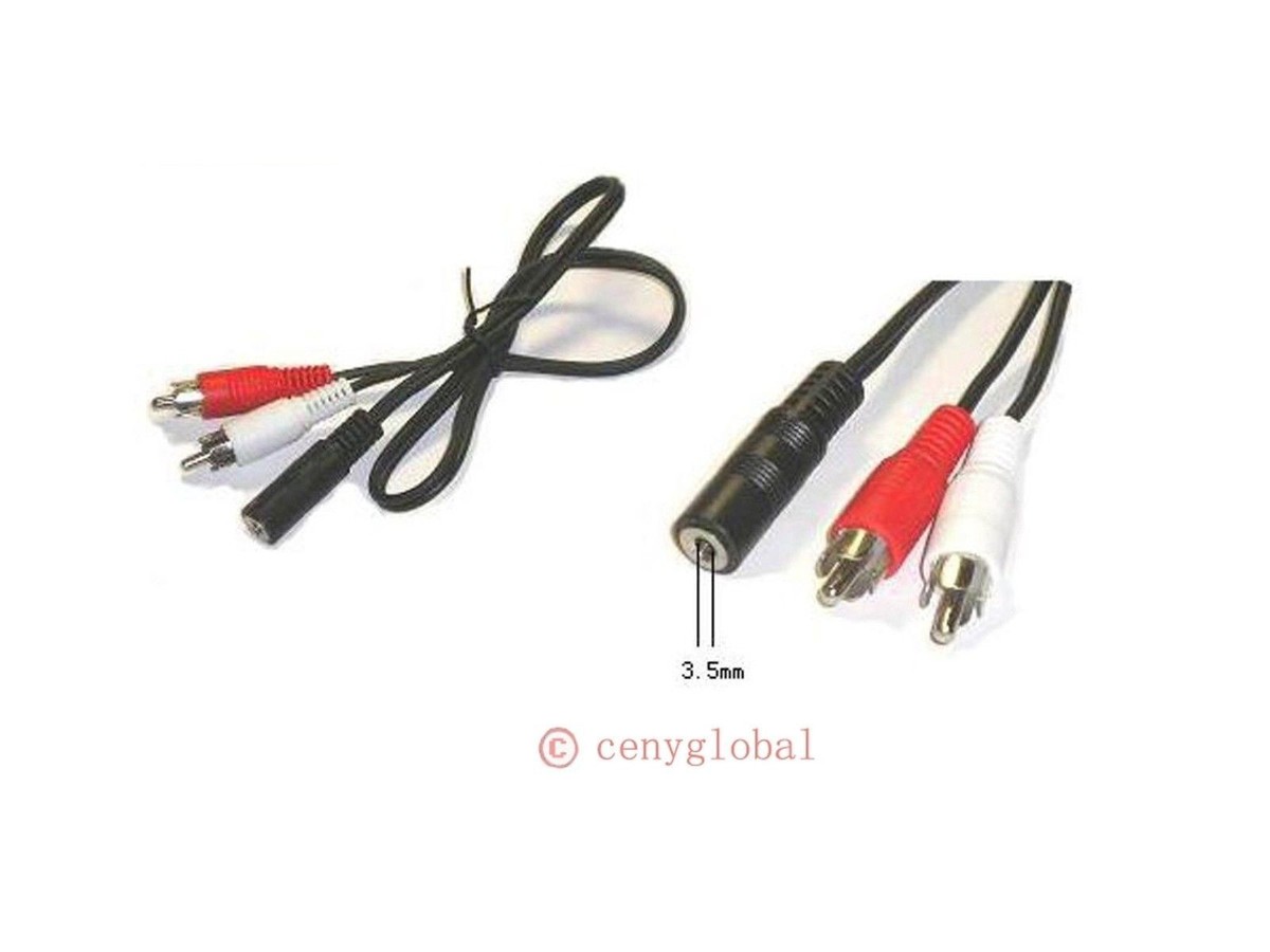 3.5mm AUX Stereo Audio Cable Cord Lead to 2 RCA For BOSE Portable