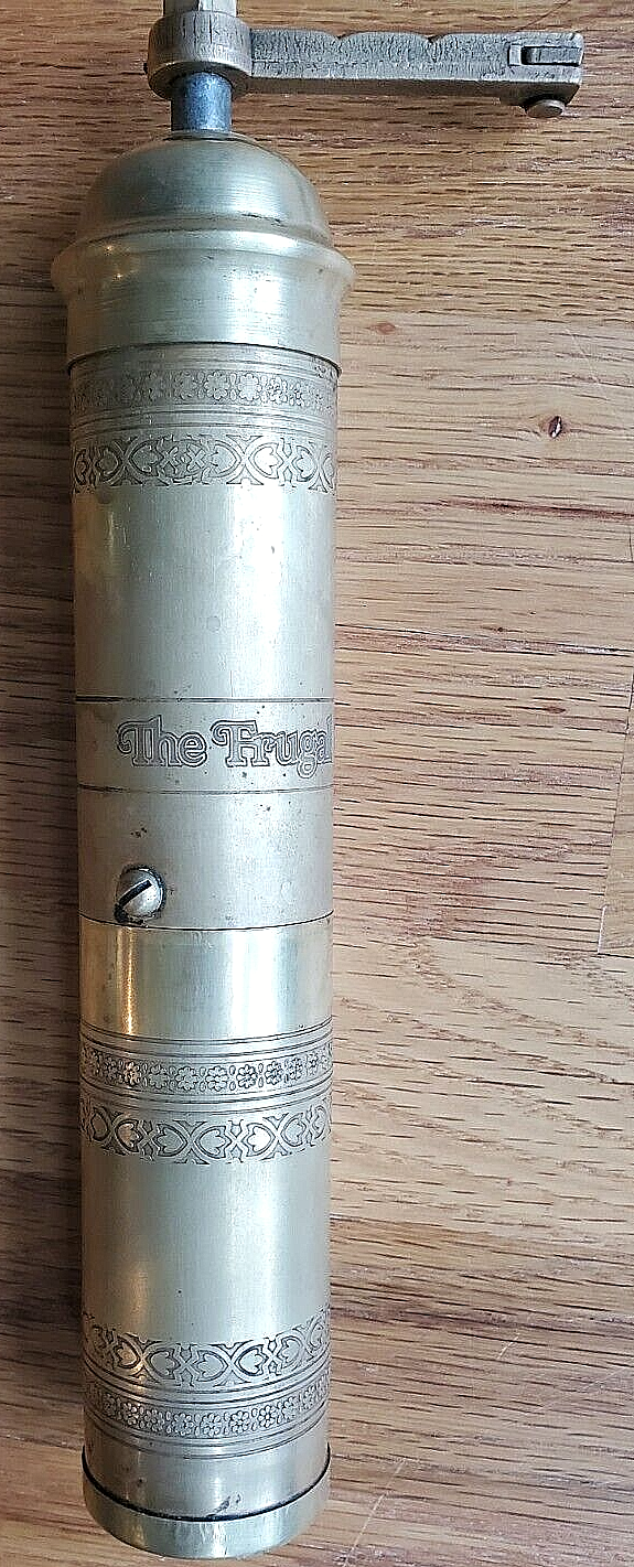 Vintage Brass The Frugal Gourmet Atlas Pepper Mill Spice Grinder Made
