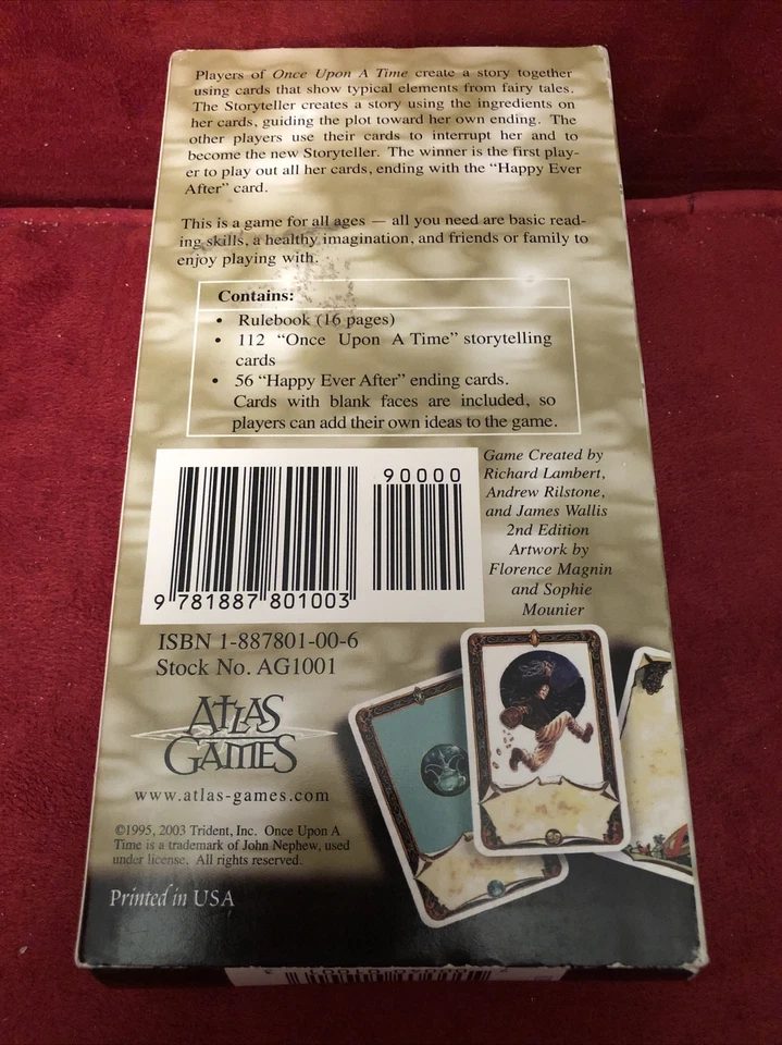Once Upon a Time-A Storytelling Card Game 2nd Ed. Atlas Games - Image 3 of 3