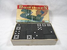 Dragon Dominoes by Halsam Vintage Set. No. 920 Double Nine 56 Pieces