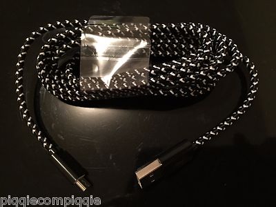 3x MICRO USB Braided BLACK 6 feet Data Sync Cable Android HTC Samsung Galaxy USA