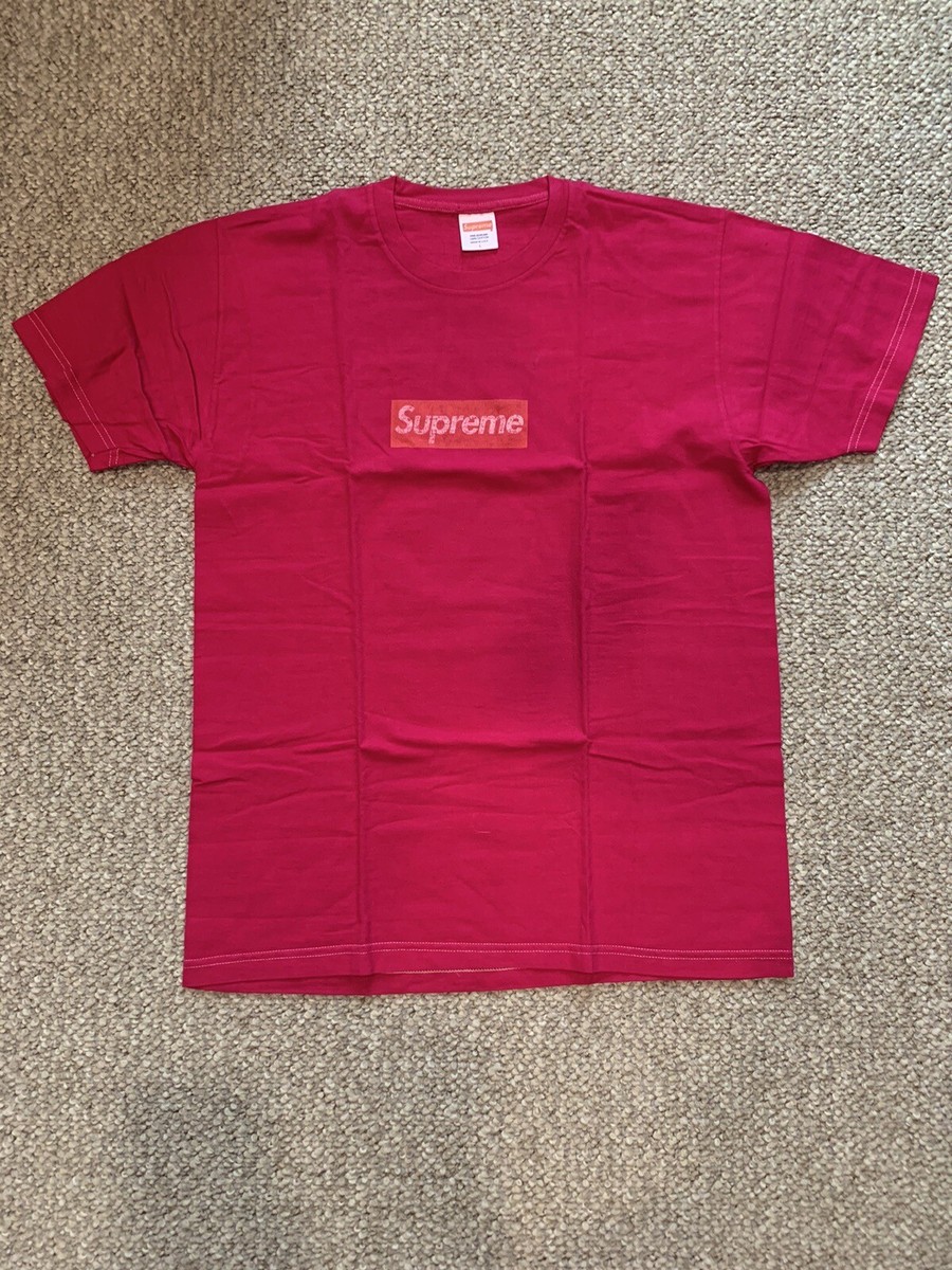 Supreme 20th Anniversary Box Logo Tee Natural Died Pink Size L