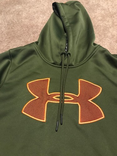 Green Orange Hoodie Sweatshirt Size 