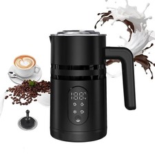 Electric Milk Frother 4-in-1 350ml Auto Hot & Cold Foam Maker Black