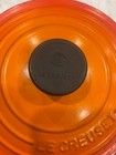 Le Creuset #18 Round Dutch Oven Flame Enamel Cast Iron Made in France w/Lid — photo 2