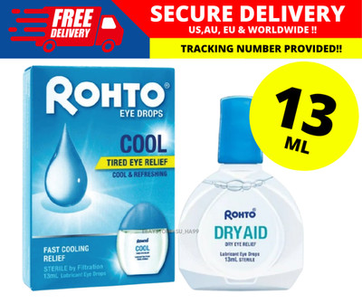 New ROHTO DRY AID ADVANCED DRY EYE RELIEF EYE DROPS 13ML