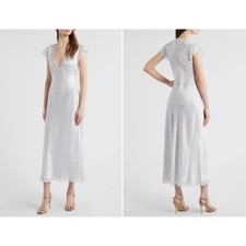 LoveShackFancy Theodore Floral Maxi Slipdress in Chapparal Blue (Size 8)