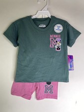 Disney Minnie Mouse Girls 2 Piece Shorts and Top T-Shirt Outfit Set Girls 2T NEW