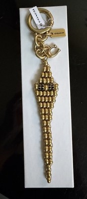 COACH BRASS LUNAR NEW YEAR BEADED SNAKE BAG CHARM CZ127