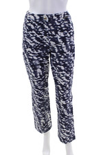 Escada Women's Button Closure Flat Front Straight Leg Tie Dye Pants Size 36