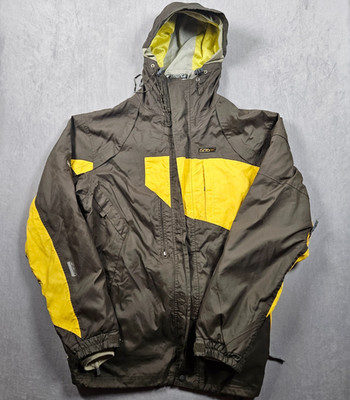 686 Snowboard Jacket Unisex Adult XL Yellow Gray Hooded Smarty Archetype Y2K
