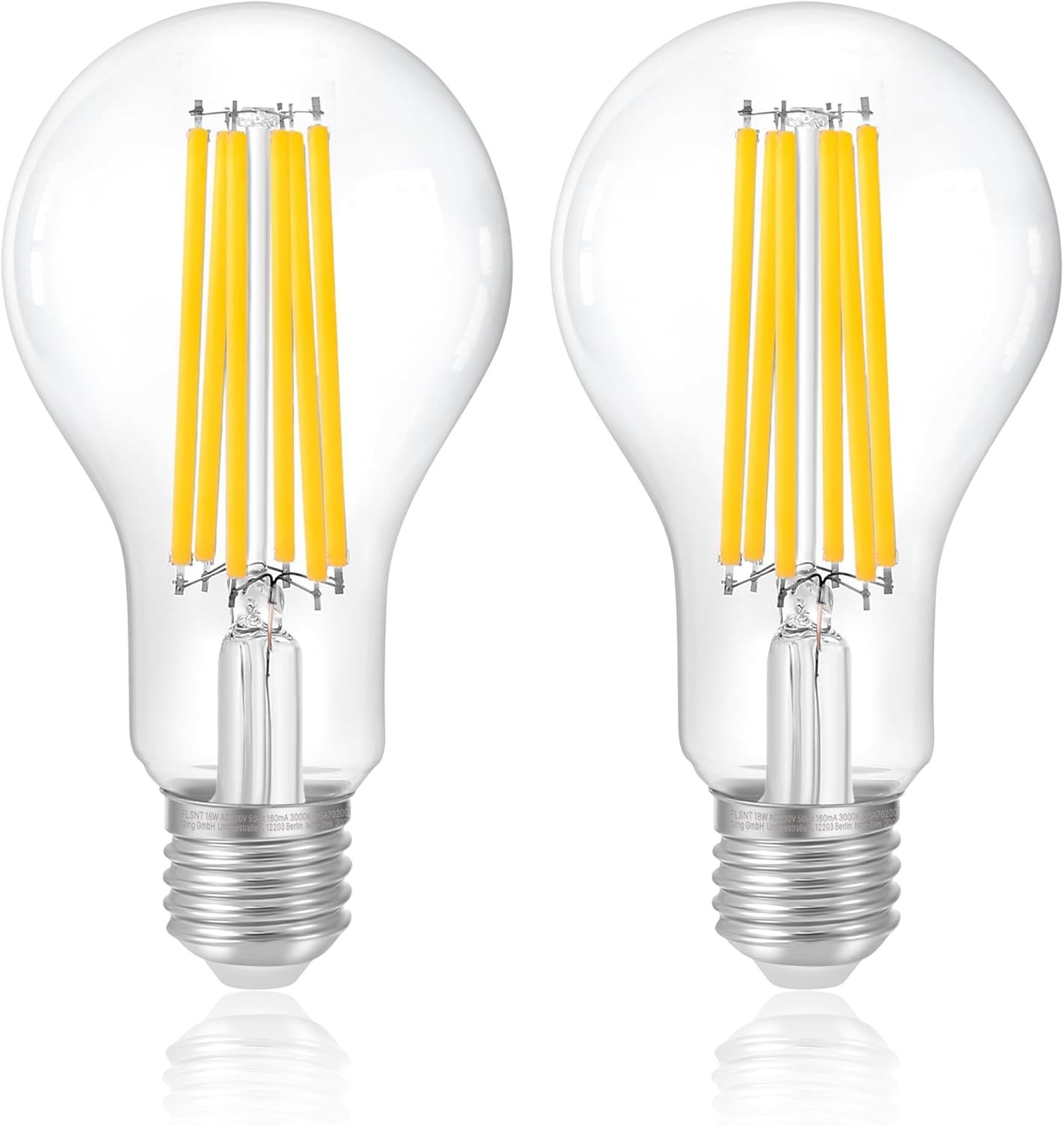 Lampadina Vintage LED E27 Edison A70 | 3000LM Luce Calda d'Arredamento