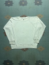 Vintage 1960s crewneck sweatshirt blank white acrylic soft adult medium